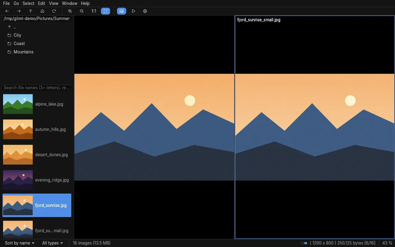 Compare: two images side by side